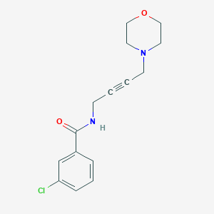 molecular formula C15H17ClN2O2 B3019339 3-chloro-N-(4-morpholinobut-2-yn-1-yl)benzamide CAS No. 1396783-76-8