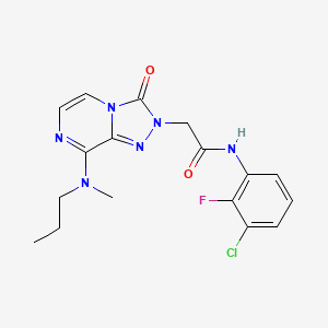 N-(3-chloro-2-fluorophenyl)-2-{8-[methyl(propyl)amino]-3-oxo-2H,3H-[1,2,4]triazolo[4,3-a]pyrazin-2-yl}acetamide