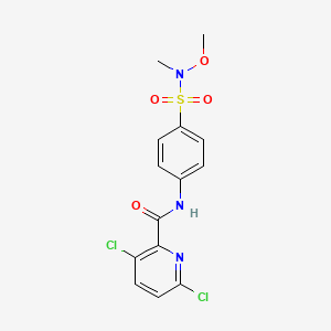 molecular formula C14H13Cl2N3O4S B3019348 3,6-dichloro-N-[4-[methoxy(methyl)sulfamoyl]phenyl]pyridine-2-carboxamide CAS No. 1111491-40-7