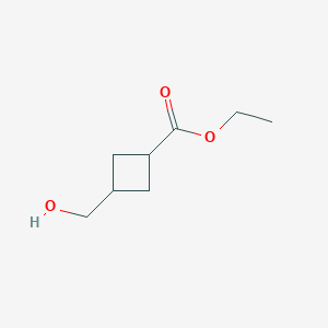 molecular formula C8H14O3 B3019350 Ethyl 3-(hydroxymethyl)cyclobutane-1-carboxylate CAS No. 27697-61-6