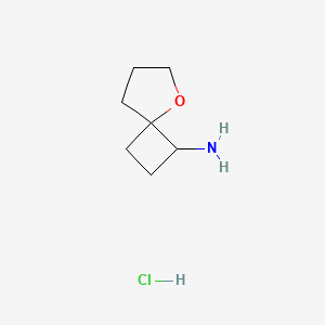 molecular formula C7H14ClNO B3019352 5-Oxaspiro[3.4]octan-3-amine;hydrochloride CAS No. 2309444-38-8