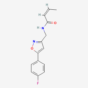 (Z)-N-((5-(4-fluorophenyl)isoxazol-3-yl)methyl)but-2-enamide