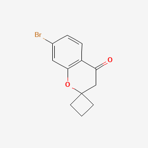 molecular formula C12H11BrO2 B3019358 7-Bromospiro[chromane-2,1'-cyclobutan]-4-one CAS No. 403793-82-8