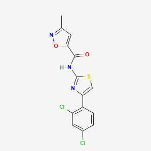 N-(4-(2,4-dichlorophenyl)thiazol-2-yl)-3-methylisoxazole-5-carboxamide