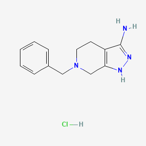 6-benzyl-1H,4H,5H,6H,7H-pyrazolo[3,4-c]pyridin-3-amine hydrochloride