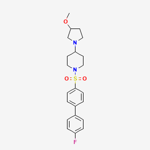 1-((4'-Fluoro-[1,1'-biphenyl]-4-yl)sulfonyl)-4-(3-methoxypyrrolidin-1-yl)piperidine