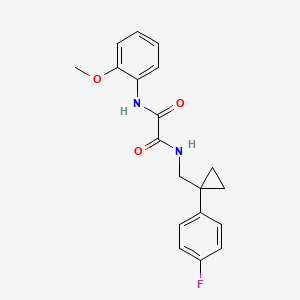molecular formula C19H19FN2O3 B3019369 N1-((1-(4-fluorophenyl)cyclopropyl)methyl)-N2-(2-methoxyphenyl)oxalamide CAS No. 1049438-49-4