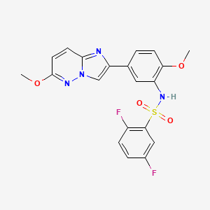molecular formula C20H16F2N4O4S B3019374 2,5-difluoro-N-(2-methoxy-5-(6-methoxyimidazo[1,2-b]pyridazin-2-yl)phenyl)benzenesulfonamide CAS No. 955619-35-9
