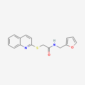 N-(furan-2-ylmethyl)-2-quinolin-2-ylsulfanylacetamide
