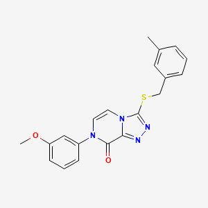 molecular formula C20H18N4O2S B3019378 7-(3-methoxyphenyl)-3-[(3-methylbenzyl)thio][1,2,4]triazolo[4,3-a]pyrazin-8(7H)-one CAS No. 1243049-43-5