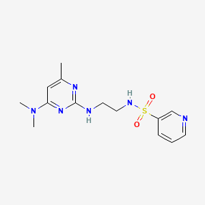 N-(2-((4-(dimethylamino)-6-methylpyrimidin-2-yl)amino)ethyl)pyridine-3-sulfonamide