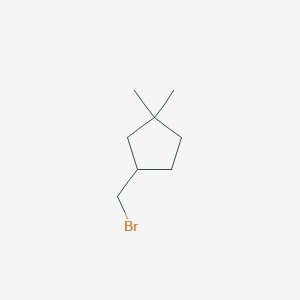 molecular formula C8H15Br B3019392 3-(Bromomethyl)-1,1-dimethylcyclopentane CAS No. 1500477-34-8