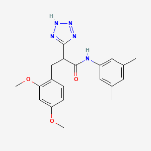 molecular formula C20H23N5O3 B3019399 3-(2,4-dimethoxyphenyl)-N-(3,5-dimethylphenyl)-2-(2H-tetrazol-5-yl)propanamide CAS No. 483994-94-1