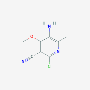 molecular formula C8H8ClN3O B3019401 5-Amino-2-chloro-4-methoxy-6-methylnicotinonitrile CAS No. 500341-70-8
