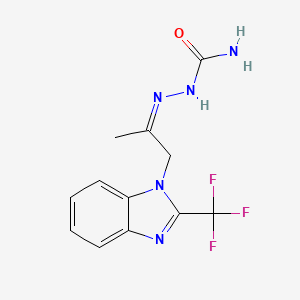 2-{(Z)-1-methyl-2-[2-(trifluoromethyl)-1H-1,3-benzimidazol-1-yl]ethylidene}-1-hydrazinecarboxamide