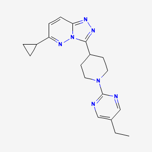 molecular formula C19H23N7 B3019409 6-Cyclopropyl-3-[1-(5-ethylpyrimidin-2-yl)piperidin-4-yl]-[1,2,4]triazolo[4,3-b]pyridazine CAS No. 2415500-92-2