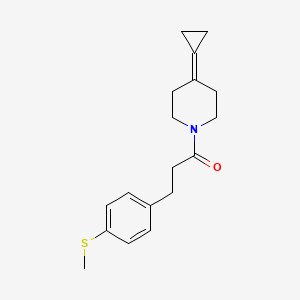 1-(4-Cyclopropylidenepiperidin-1-yl)-3-(4-(methylthio)phenyl)propan-1-one