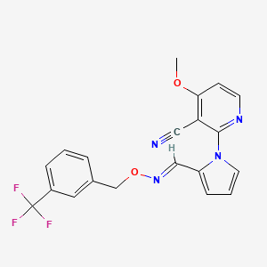 4-methoxy-2-{2-[({[3-(trifluoromethyl)benzyl]oxy}imino)methyl]-1H-pyrrol-1-yl}nicotinonitrile
