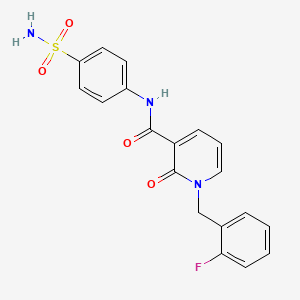 molecular formula C19H16FN3O4S B3019437 1-(2-fluorobenzyl)-2-oxo-N-(4-sulfamoylphenyl)-1,2-dihydropyridine-3-carboxamide CAS No. 946254-64-4