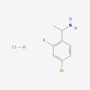molecular formula C8H10BrClFN B3019440 1-(4-Bromo-2-fluorophenyl)ethan-1-amine hydrochloride CAS No. 1909319-65-8