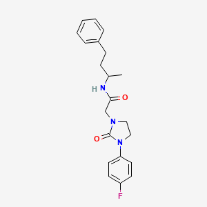 molecular formula C21H24FN3O2 B3019444 2-(3-(4-fluorophenyl)-2-oxoimidazolidin-1-yl)-N-(4-phenylbutan-2-yl)acetamide CAS No. 1251577-15-7