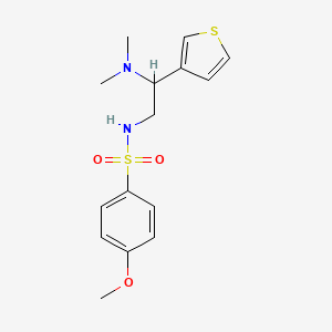 N-(2-(dimethylamino)-2-(thiophen-3-yl)ethyl)-4-methoxybenzenesulfonamide