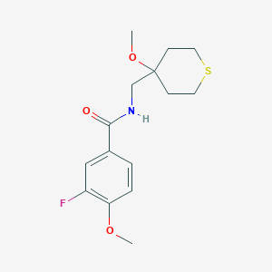 3-fluoro-4-methoxy-N-((4-methoxytetrahydro-2H-thiopyran-4-yl)methyl)benzamide