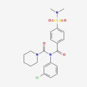 N-(3-chlorophenyl)-N-(4-(N,N-dimethylsulfamoyl)benzoyl)piperidine-1-carboxamide