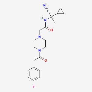 N-(1-Cyano-1-cyclopropylethyl)-2-[4-[2-(4-fluorophenyl)acetyl]piperazin-1-yl]acetamide