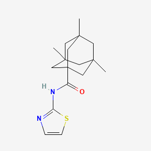 molecular formula C17H24N2OS B3019469 3,5,7-trimethyl-N-(1,3-thiazol-2-yl)adamantane-1-carboxamide CAS No. 324049-42-5