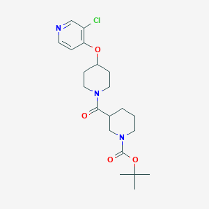 Tert-butyl 3-(4-((3-chloropyridin-4-yl)oxy)piperidine-1-carbonyl)piperidine-1-carboxylate