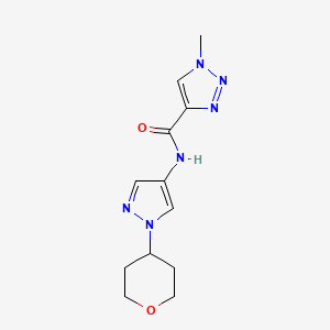 1-methyl-N-(1-(tetrahydro-2H-pyran-4-yl)-1H-pyrazol-4-yl)-1H-1,2,3-triazole-4-carboxamide