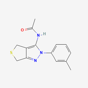 molecular formula C14H15N3OS B3019482 N-[2-(3-methylphenyl)-4,6-dihydrothieno[3,4-c]pyrazol-3-yl]acetamide CAS No. 392288-53-8
