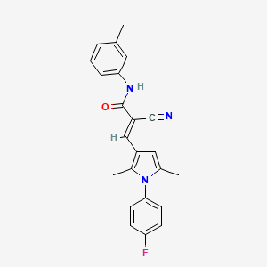 (E)-2-cyano-3-[1-(4-fluorophenyl)-2,5-dimethylpyrrol-3-yl]-N-(3-methylphenyl)prop-2-enamide