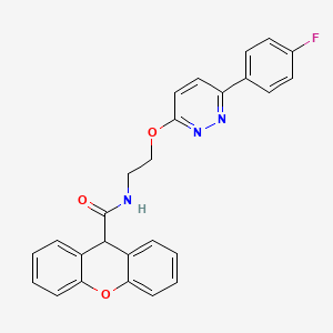 molecular formula C26H20FN3O3 B3019485 N-(2-((6-(4-fluorophenyl)pyridazin-3-yl)oxy)ethyl)-9H-xanthene-9-carboxamide CAS No. 920157-41-1