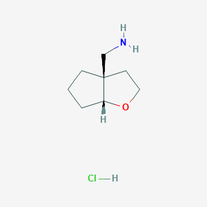 Rac-[(3aR,6aR)-hexahydro-2H-cyclopenta[b]furan-3a-yl]methanamine hydrochloride