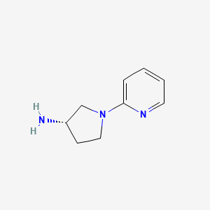 molecular formula C9H13N3 B3019489 (3S)-1-(吡啶-2-基)吡咯烷-3-胺 CAS No. 884738-96-9