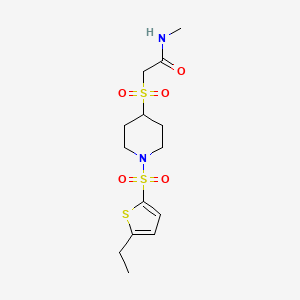 2-((1-((5-ethylthiophen-2-yl)sulfonyl)piperidin-4-yl)sulfonyl)-N-methylacetamide