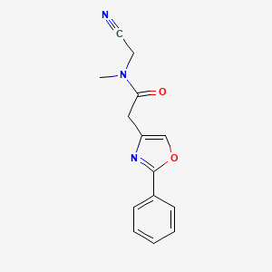 N-(cyanomethyl)-N-methyl-2-(2-phenyl-1,3-oxazol-4-yl)acetamide