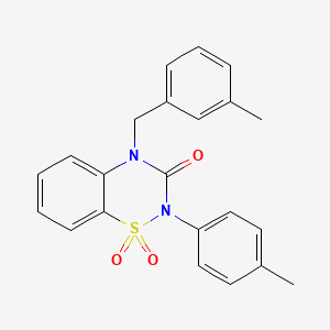 4-(3-methylbenzyl)-2-(p-tolyl)-2H-benzo[e][1,2,4]thiadiazin-3(4H)-one 1,1-dioxide