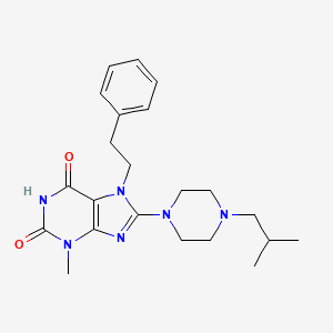 8-(4-isobutylpiperazin-1-yl)-3-methyl-7-phenethyl-1H-purine-2,6(3H,7H)-dione