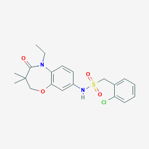 1-(2-chlorophenyl)-N-(5-ethyl-3,3-dimethyl-4-oxo-2,3,4,5-tetrahydrobenzo[b][1,4]oxazepin-8-yl)methanesulfonamide