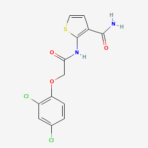 molecular formula C13H10Cl2N2O3S B3019514 2-(2-(2,4-Dichlorophenoxy)acetamido)thiophene-3-carboxamide CAS No. 791134-00-4