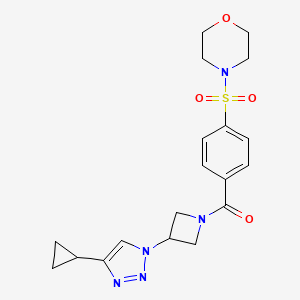 (3-(4-cyclopropyl-1H-1,2,3-triazol-1-yl)azetidin-1-yl)(4-(morpholinosulfonyl)phenyl)methanone