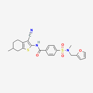 N-(3-cyano-6-methyl-4,5,6,7-tetrahydrobenzo[b]thiophen-2-yl)-4-(N-(furan-2-ylmethyl)-N-methylsulfamoyl)benzamide