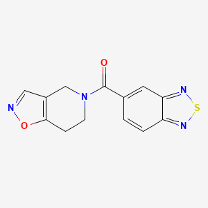 molecular formula C13H10N4O2S B3019530 benzo[c][1,2,5]thiadiazol-5-yl(6,7-dihydroisoxazolo[4,5-c]pyridin-5(4H)-yl)methanone CAS No. 2034355-70-7