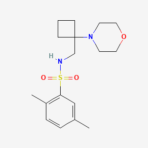 molecular formula C17H26N2O3S B3019532 2,5-Dimethyl-N-[(1-morpholin-4-ylcyclobutyl)methyl]benzenesulfonamide CAS No. 2380172-63-2