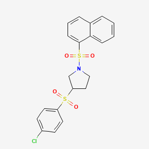 3-((4-Chlorophenyl)sulfonyl)-1-(naphthalen-1-ylsulfonyl)pyrrolidine