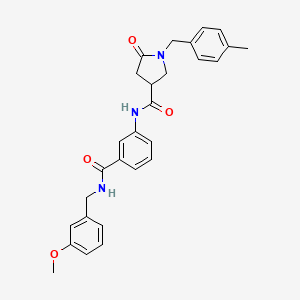 N-(3-{[(3-methoxyphenyl)methyl]carbamoyl}phenyl)-1-[(4-methylphenyl)methyl]-5-oxopyrrolidine-3-carboxamide
