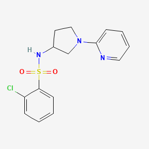 2-chloro-N-(1-(pyridin-2-yl)pyrrolidin-3-yl)benzenesulfonamide
